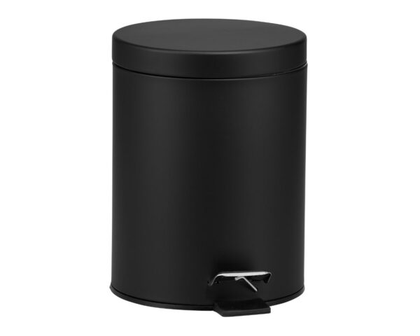 KOSZ PEDAŁOWY KLASIK, POJEMNOŚĆ 5 L, METALOWY, CZARNY MATOWY