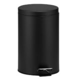 KOSZ PEDAŁOWY KLASIK, POJEMNOŚĆ 12 L, METALOWY, CZARNY MATOWY