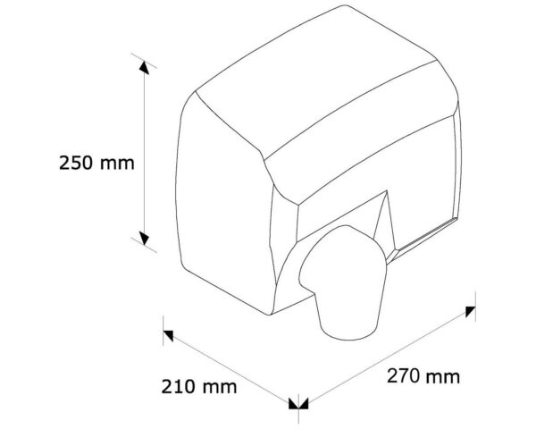 Suszarka do rąk MERIDA SANIFLOW PLUS, stalowa, biała Suszarka do rąk MERIDA SANIFLOW PLUS, stalowa, biała