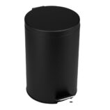 KOSZ PEDAŁOWY KLASIK, POJEMNOŚĆ 12 L, METALOWY, CZARNY MATOWY