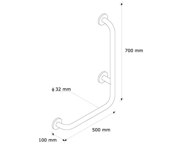 Poręcz stała kątowa, lewa Poręcz stała kątowa, lewa