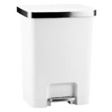 Kosz pedałowy HANA, pojemność 35 l, tworzywo sztuczne, biały