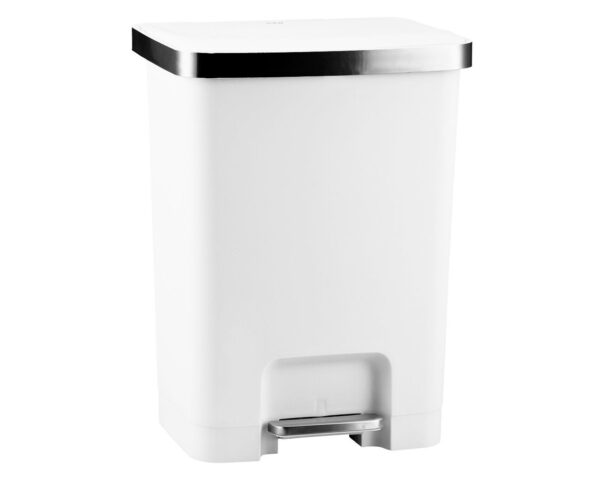 Kosz pedałowy HANA, pojemność 35 l, tworzywo sztuczne, biały Kosz pedałowy HANA, pojemność 35 l, tworzywo sztuczne, biały