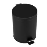 KOSZ PEDAŁOWY KLASIK, POJEMNOŚĆ 5 L, METALOWY, CZARNY MATOWY