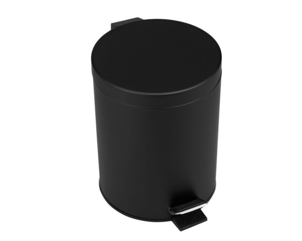 KOSZ PEDAŁOWY KLASIK, POJEMNOŚĆ 5 L, METALOWY, CZARNY MATOWY KOSZ PEDAŁOWY KLASIK, POJEMNOŚĆ 5 L, METALOWY, CZARNY MATOWY