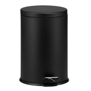 KOSZ PEDAŁOWY KLASIK, POJEMNOŚĆ 20 L, METALOWY, CZARNY MATOWY