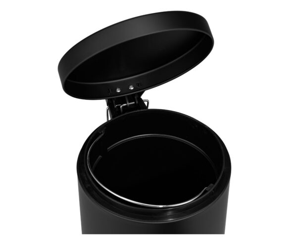 KOSZ PEDAŁOWY KLASIK, POJEMNOŚĆ 5 L, METALOWY, CZARNY MATOWY KOSZ PEDAŁOWY KLASIK, POJEMNOŚĆ 5 L, METALOWY, CZARNY MATOWY