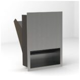 Wnękowy pojemnik na ręczniki papierowe MERIDA DRAGON, stal matowa