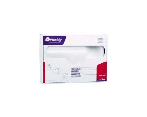 Papierowe podkładki higieniczne na deskę sedesową w jednorazowym pojemnik u 50 szt.