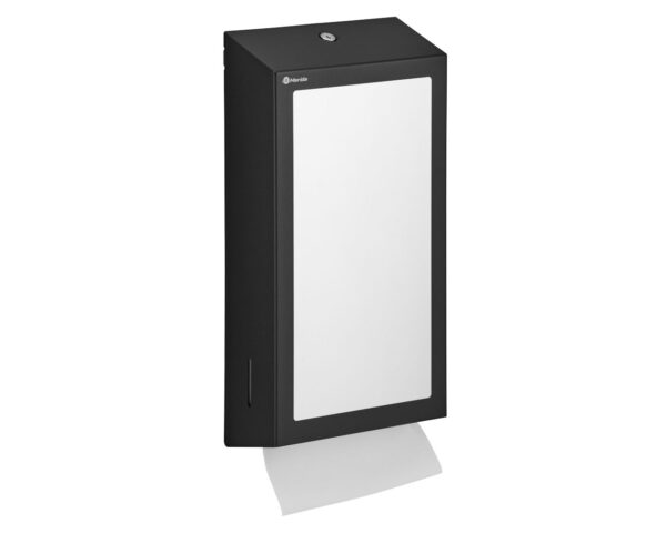 Pojemnik na ręczniki składane z lustrem ze stali SuperMirror „2w1" MERIDA STELLA SLIM BLACK LINE MEGA COMBO, czarny Pojemnik na ręczniki składane z lustrem ze stali SuperMirror „2w1" MERIDA STELLA SLIM BLACK LINE MEGA COMBO, czarny