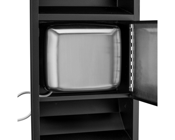 Wnękowy pojemnik na ręczniki pojedyncze z suszarką do rąk i koszem MERIDA STELLA BLACK LINE Wnękowy pojemnik na ręczniki pojedyncze z suszarką do rąk i koszem MERIDA STELLA BLACK LINE