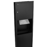 Wnękowy pojemnik na ręczniki pojedyncze z koszem MERIDA STELLA BLACK LINE