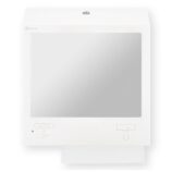 Pojemnik na ręczniki składane z bezdotykowym automatycznym dozownikiem mydła w pianie i z lustrem ze stali SuperMirror „3 w 1" MERIDA STELLA SLIM WHITE LINE COMBO, biały