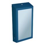 Pojemnik na ręczniki składane z lustrem ze stali SuperMirror „2w1" MERIDA STELLA SLIM BLUE LINE MEGA COMBO, niebieski