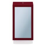 Pojemnik na ręczniki składane z lustrem ze stali SuperMirror „2w1" MERIDA STELLA SLIM RED LINE MEGA COMBO, czerwony