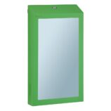 Pojemnik na ręczniki składane z lustrem ze stali SuperMirror „2w1" MERIDA STELLA SLIM GREEN LINE MEGA COMBO, zielony