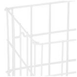 Kosz siatkowy stojący o poj. 47 l, wykonany z prętów powlekanych białym polietylenem