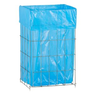 Kosz siatkowy stojący o poj. 47 l, wykonany z prętów ze stali nierdzewnej