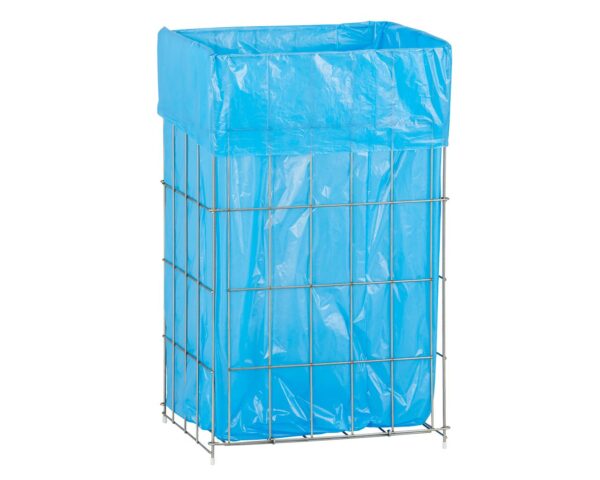 Kosz siatkowy stojący o poj. 47 l, wykonany z prętów ze stali nierdzewnej