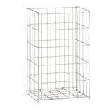 Kosz siatkowy stojący o poj. 47 l, wykonany z prętów ze stali nierdzewnej