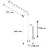 Poręcz podłogowo - ścienna, prawa