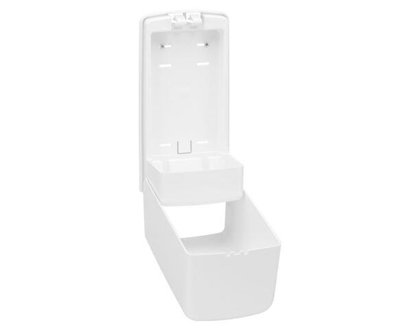 Pojemnik na papier toaletowy w listkach MERIDA ONE, pojemność do 450 szt., tworzywo ABS, biały Pojemnik na papier toaletowy w listkach MERIDA ONE, pojemność do 450 szt., tworzywo ABS, biały