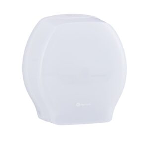 Pojemnik na papier toaletowy MERIDA HARMONY, tworzywo, biały transparentny