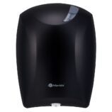 Pojemnik na papier toaletowy lub ręczniki w roli w systemie listkowym CENTER PULL, tworzywo ABS, czarny