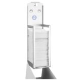 Pojemnik na papier toaletowy w listkach MERIDA STELLA WHITE LINE, pojemność do 675 szt., biały