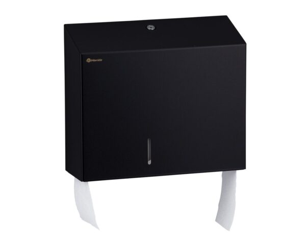 Pojemnik na papier toaletowy MERIDA STELLA DUO BLACK LINE z uchwytem na resztkę rolki papieru, średnica papieru do 20 cm, czarny Pojemnik na papier toaletowy MERIDA STELLA DUO BLACK LINE z uchwytem na resztkę rolki papieru, średnica papieru do 20 cm, czarny