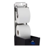 Pojemnik na dwie rolki papieru toaletowego, MERIDA STELLA BLACK LINE