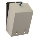 Pojemnik na papier toaletowy w listkach MERIDA STELLA SILK GREY, pojemność do 900 szt., szary jedwabisty