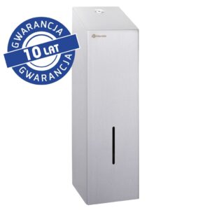 Pojemnik na papier toaletowy w listkach MERIDA STELLA, pojemność do 675 szt., stal matowa