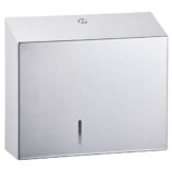 Pojemnik na papier toaletowy MERIDA STELLA DUO z uchwytem na resztkę rolki papieru, średnica papieru do 20 cm, stal polerowana