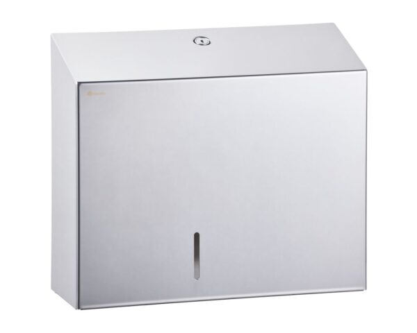 Pojemnik na papier toaletowy MERIDA STELLA MAXI, średnica papieru do 23 cm, stal polerowana Pojemnik na papier toaletowy MERIDA STELLA MAXI, średnica papieru do 23 cm, stal polerowana