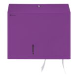 Pojemnik na papier toaletowy MERIDA STELLA DUO VIOLET LINE z uchwytem na resztkę rolki papieru, średnica papieru do 20 cm, fioletowy