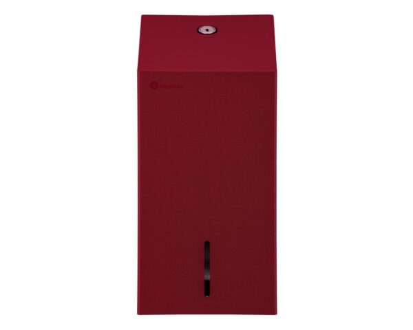 Pojemnik na papier toaletowy w listkach MERIDA STELLA RED LINE, pojemność do 450 szt., czerwony Pojemnik na papier toaletowy w listkach MERIDA STELLA RED LINE, pojemność do 450 szt., czerwony