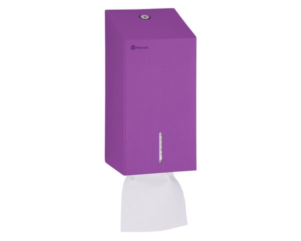 Pojemnik na papier toaletowy w listkach MERIDA STELLA VIOLET LINE, pojemność do 450 szt., fioletowy Pojemnik na papier toaletowy w listkach MERIDA STELLA VIOLET LINE, pojemność do 450 szt., fioletowy