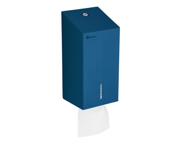 Pojemnik na papier toaletowy w listkach MERIDA STELLA BLUE LINE, pojemność do 450 szt., niebieski Pojemnik na papier toaletowy w listkach MERIDA STELLA BLUE LINE, pojemność do 450 szt., niebieski