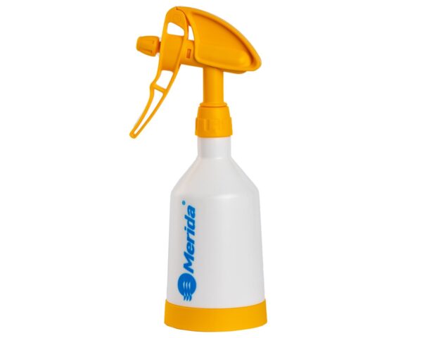 Butelka MERIDA 360° ze spryskiwaczem dwustronnym żółtym 0,5 l, wyskalowana
