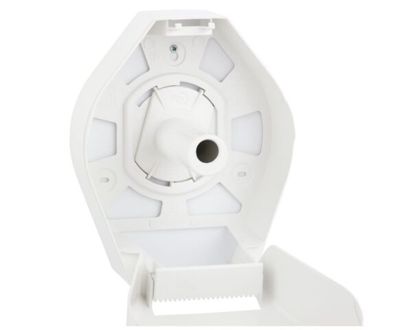 Pojemnik na papier toaletowy MERIDA TOP MINI, tworzywo ABS, biały, okienko niebieskie Pojemnik na papier toaletowy MERIDA TOP MINI, tworzywo ABS, biały, okienko niebieskie