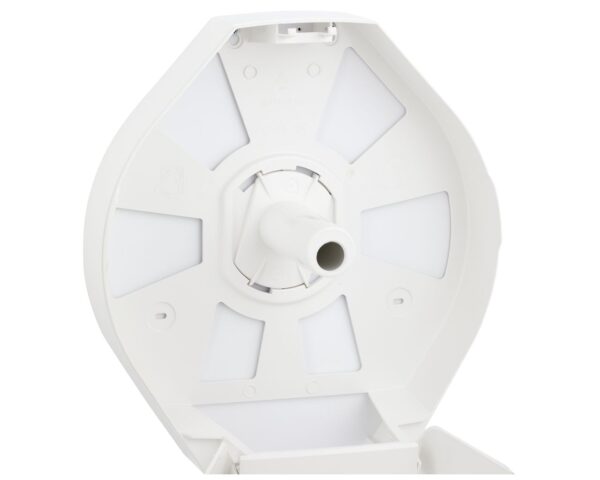 Pojemnik na papier toaletowy MERIDA TOP MEGA, tworzywo ABS, biały, okienko niebieskie Pojemnik na papier toaletowy MERIDA TOP MEGA, tworzywo ABS, biały, okienko niebieskie