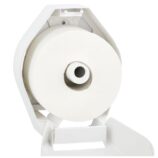 Pojemnik na papier toaletowy MERIDA TOP MINI, tworzywo ABS, biały, okienko szare