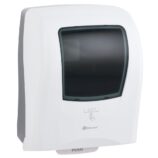 Automatyczny bezdotykowy podajnik ręczników papierowych w rolach MERIDA ONE AUTOMATIC MAXI, tworzywo ABS, biały