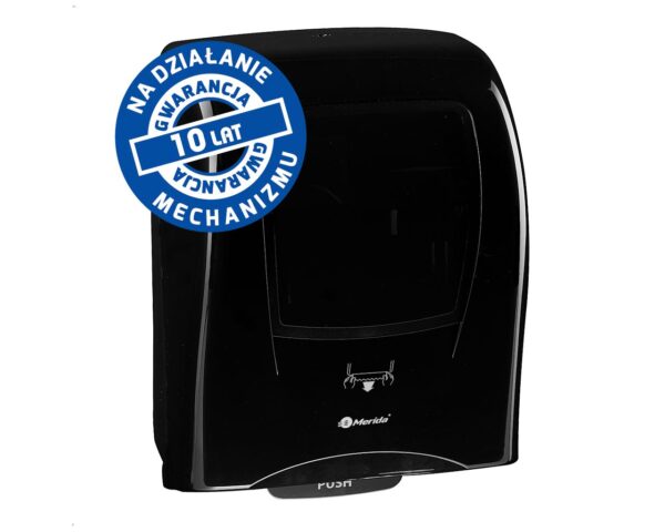 Mechaniczny podajnik ręczników MERIDA ONE czarny za 125 zł netto przy zakupie 2 kartonów ręczników MERIDA TOP AUTOMATIC RAB312 (12 x 240 m = 2 800 m, 11 292 listki) Mechaniczny podajnik ręczników MERIDA ONE czarny za 125 zł netto przy zakupie 2 kartonów ręczników MERIDA TOP AUTOMATIC RAB312 (12 x 240 m = 2 800 m, 11 292 listki)