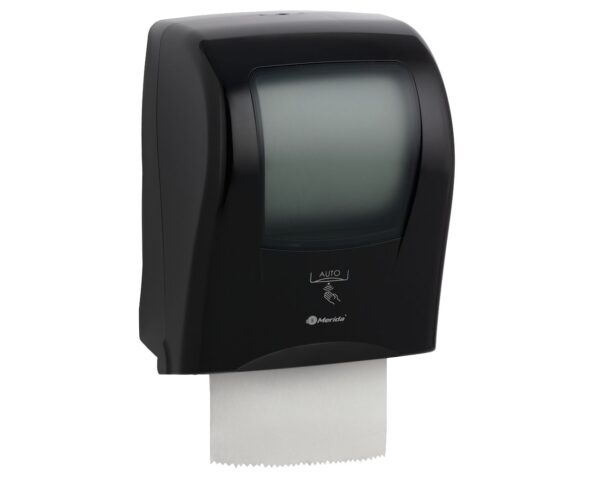 Automatyczny bezdotykowy podajnik ręczników papierowych w roli MERIDA ONE AUTOMATIC MAXI, tworzywo ABS, czarny Automatyczny bezdotykowy podajnik ręczników papierowych w roli MERIDA ONE AUTOMATIC MAXI, tworzywo ABS, czarny