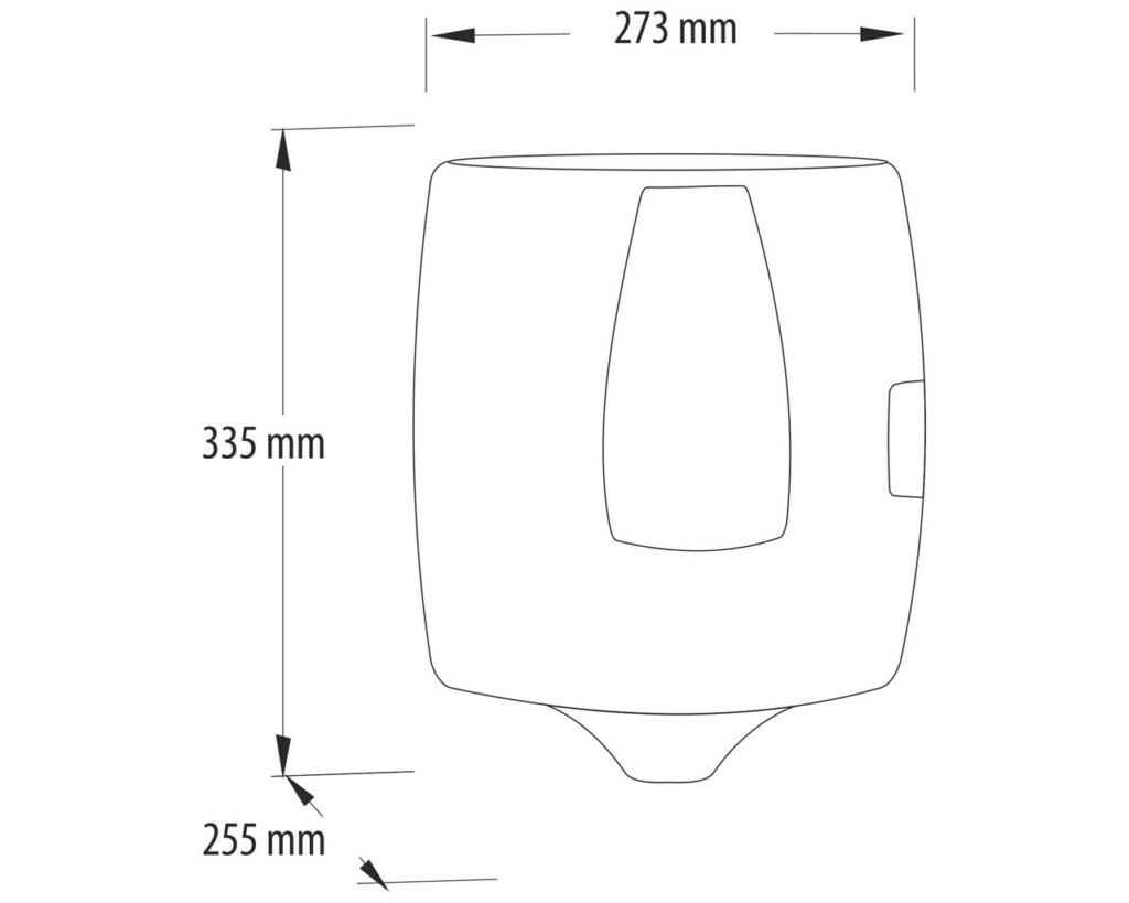 Pojemnik na ręczniki papierowe w roli w systemie listkowym MERIDA ONE CENTER PULL, tworzywo ABS, czarny