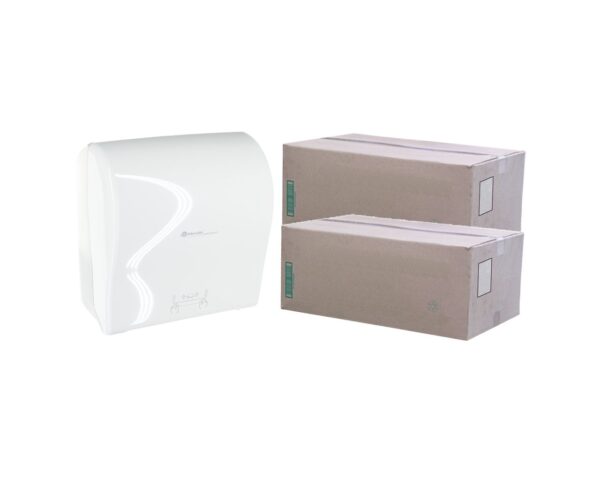 Podajnik ręczników MERIDA SOLID za 100 zł netto przy zakupie 2 kartonów ręczników MERIDA CLASSIC AUTOMATIC RAB301