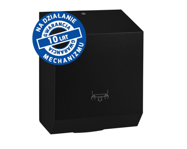 Mechaniczny podajnik ręczników papierowych w rolach MERIDA STELLA BLACK LINE, czarny Mechaniczny podajnik ręczników papierowych w rolach MERIDA STELLA BLACK LINE, czarny