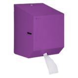 Pojemnik na ręczniki papierowe w rolach lub papier toaletowy w systemie listkowym MERIDA STELLA VIOLET LINE MINI, fioletowy